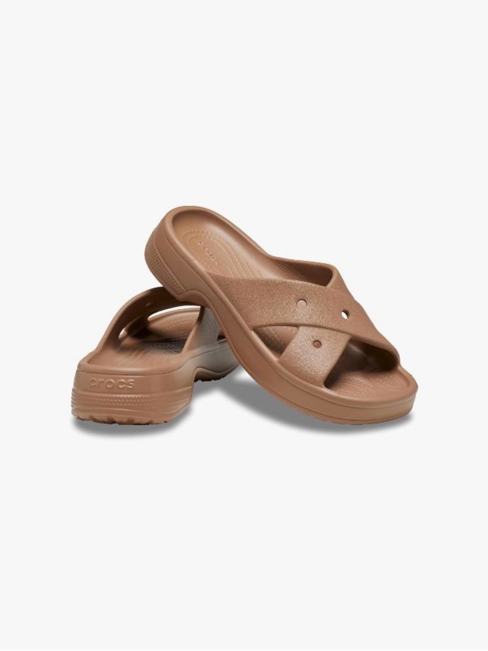 CROCS Women's Crisscross Slide Sandals in Milk size 5